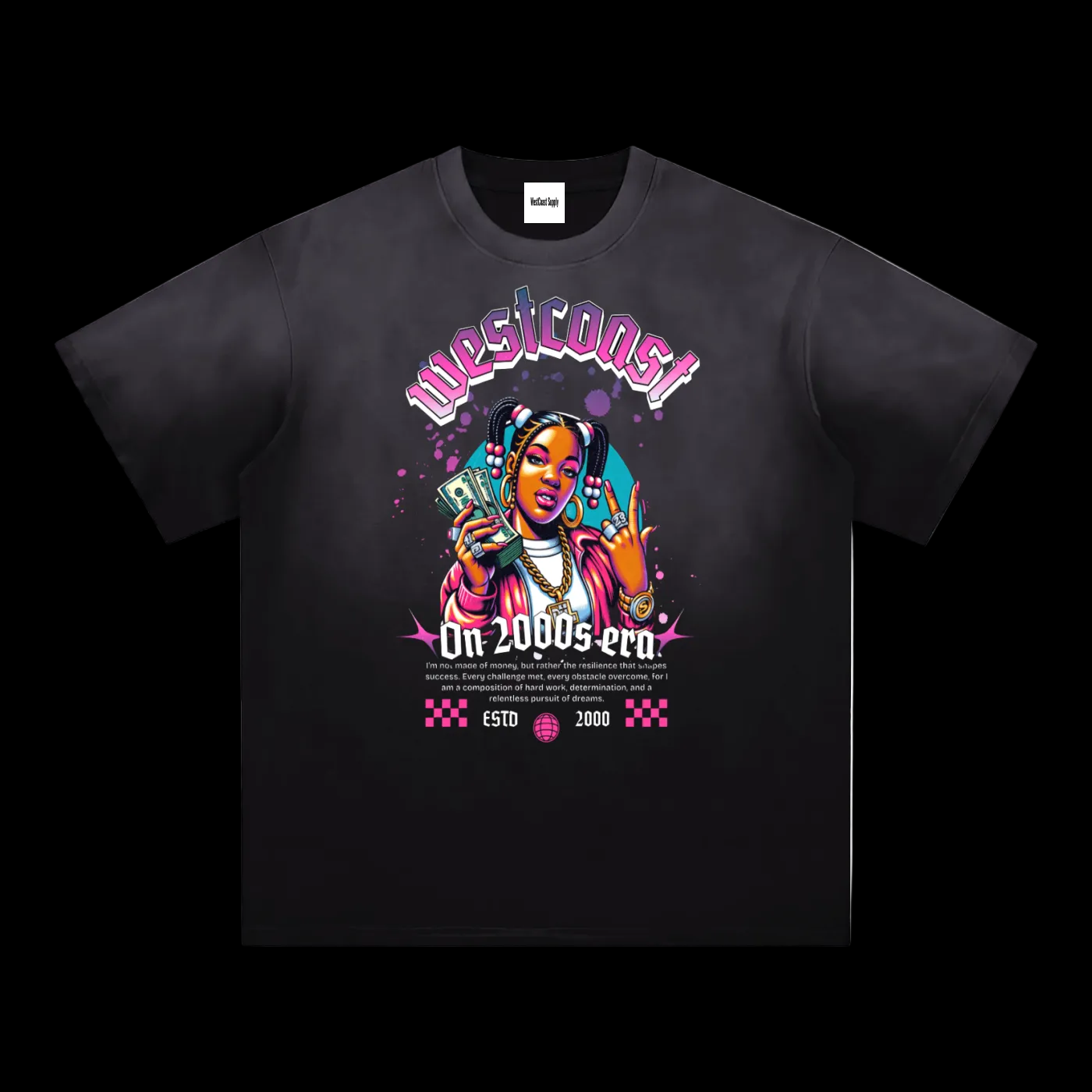 Raised on 2000's era Money Sunfade Edge Gradient T-Shirt