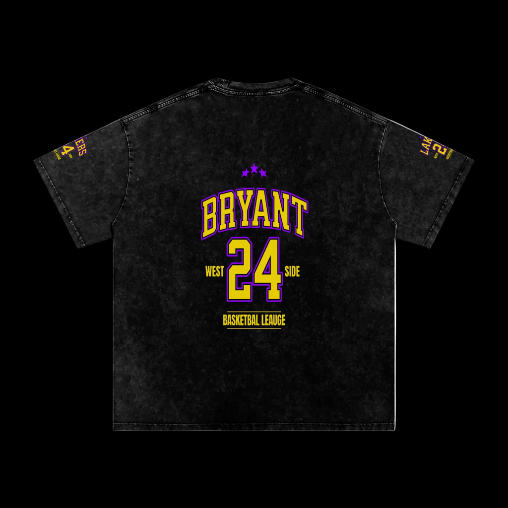 WestSide Lakers Washed Oversized Cotton T-Shirt