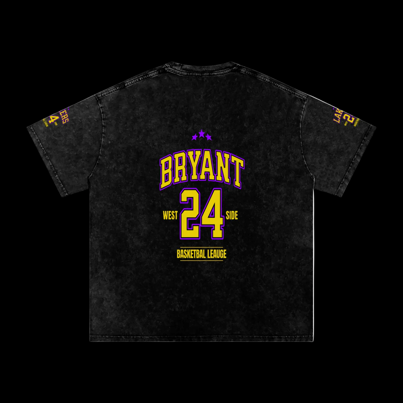 WestSide Lakers Washed Oversized Cotton T-Shirt