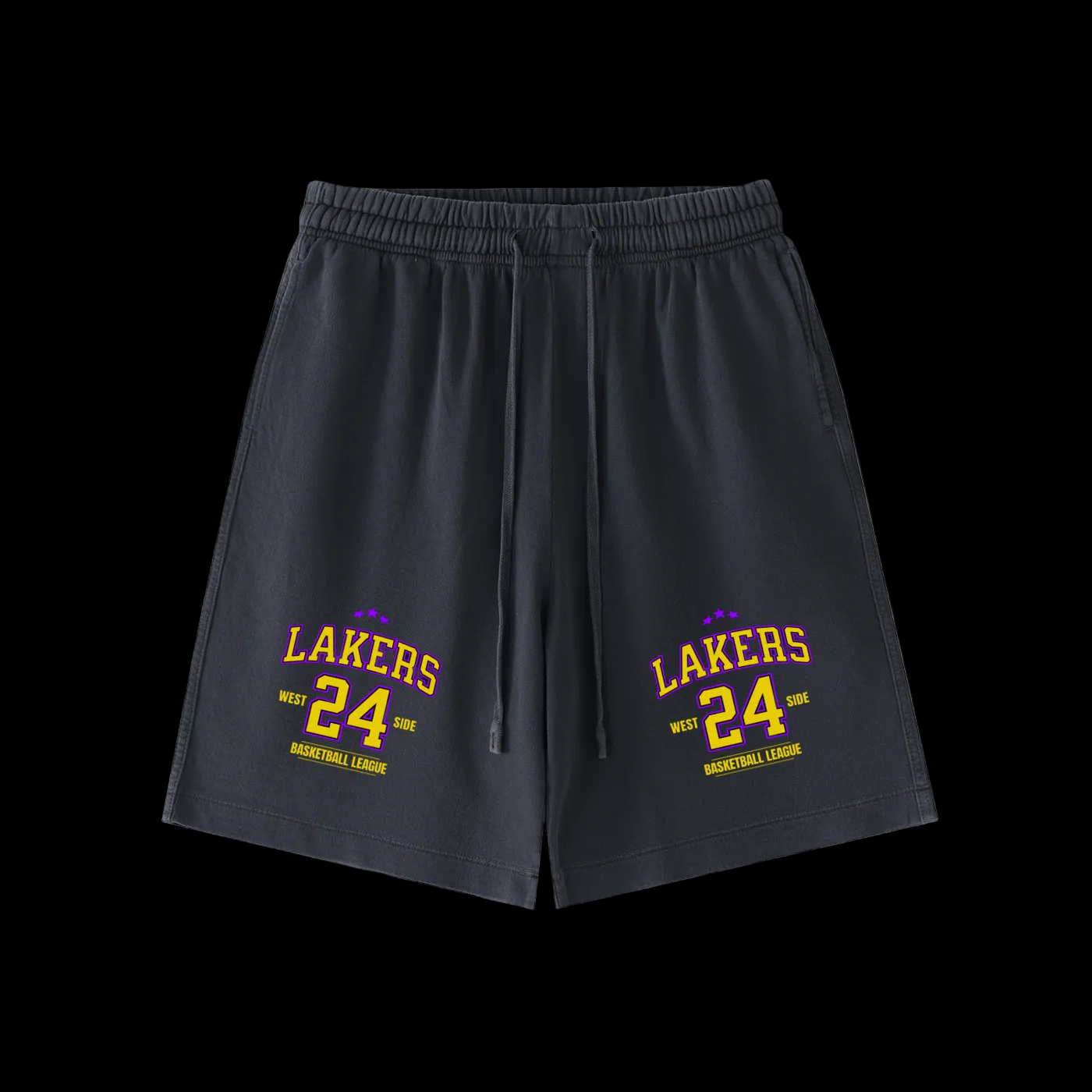 Westside Lakers Vintage Wash Cotton Shorts