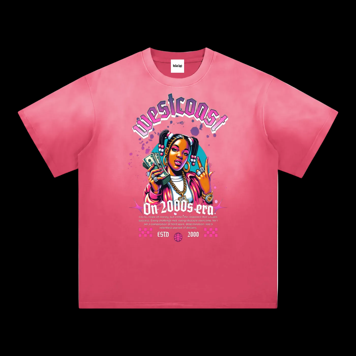 Raised on 2000's era Money Sunfade Edge Gradient T-Shirt