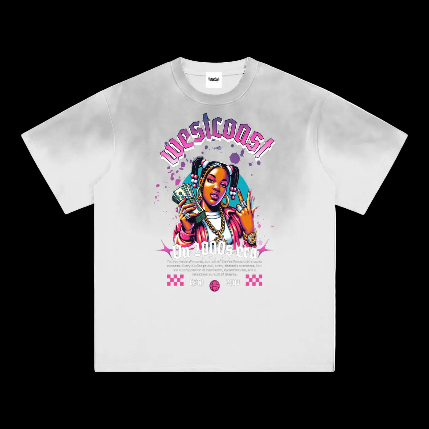 Raised on 2000's era Money Sunfade Edge Gradient T-Shirt