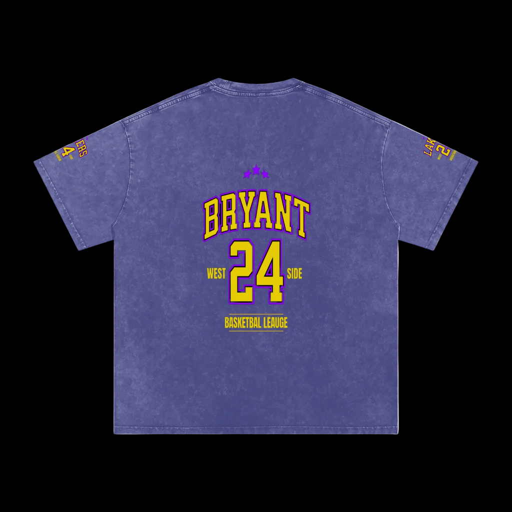 WestSide Lakers Washed Oversized Cotton T-Shirt