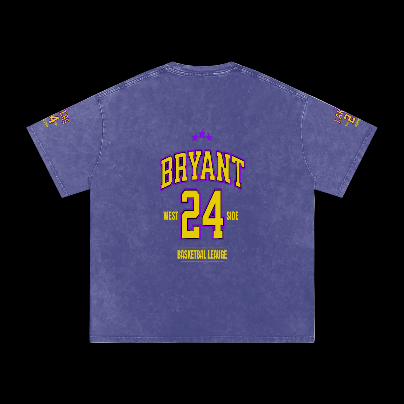 WestSide Lakers Washed Oversized Cotton T-Shirt